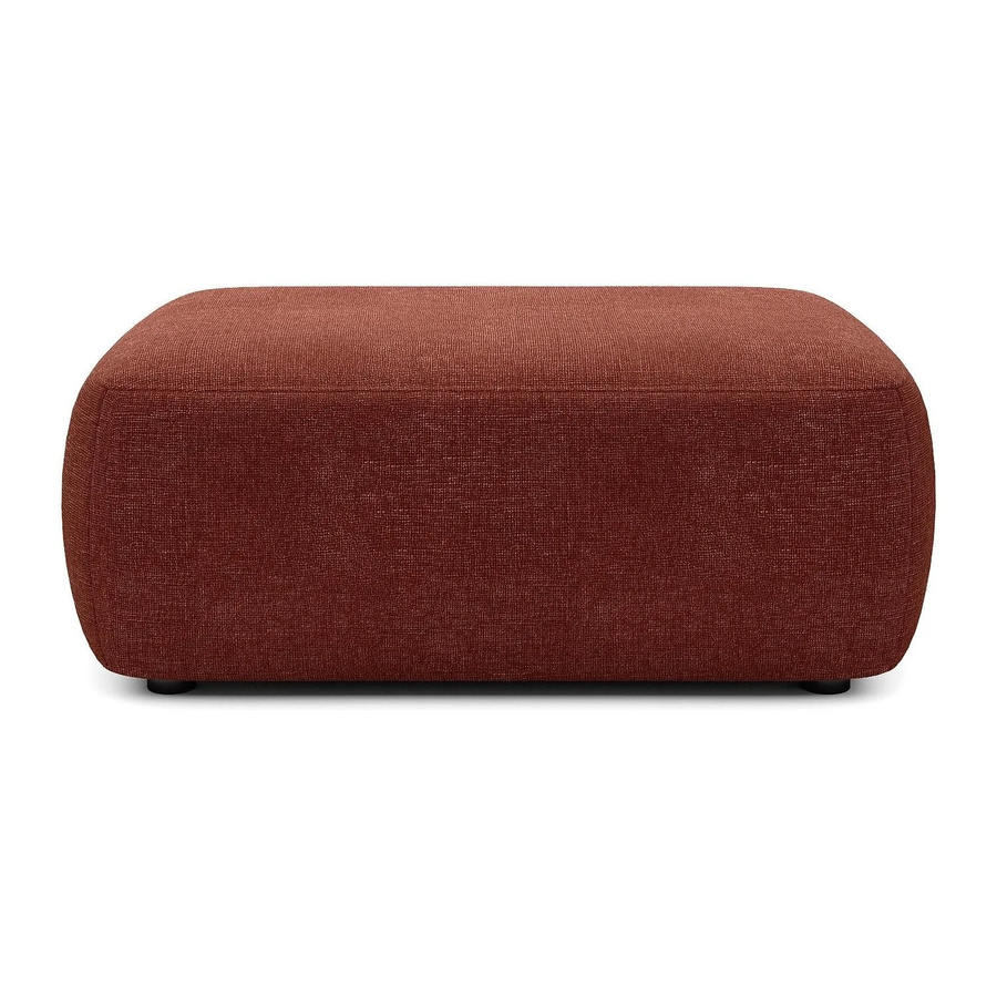 Sitzhocker Daviso Vente-unique in Terracotta, Breite: 100 cm, Tiefe: 68 cm, Höhe: 38 cm - Bild 2