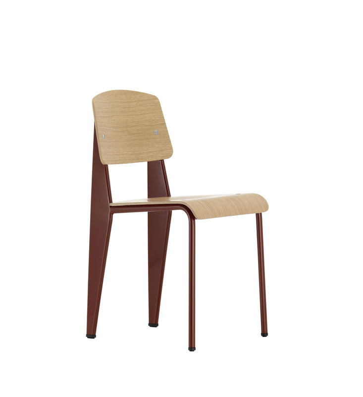 Vitra Standard Stuhl in Rot aus Massivholz und pulverbeschichtetem Metall im modernen Design - Bild 2