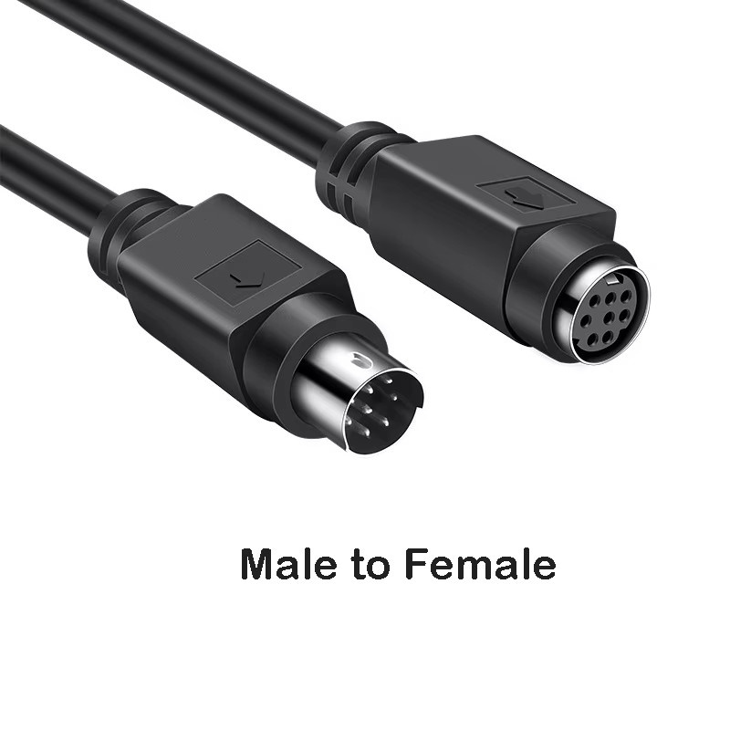MD8 8-poliges Verlängerungsdatenkabel aus Vollkupfer in Schwarz für SPS-Servo-Programmierer kompatibel mit Sony, Siemens, Schneider und Delkor - Bild 3