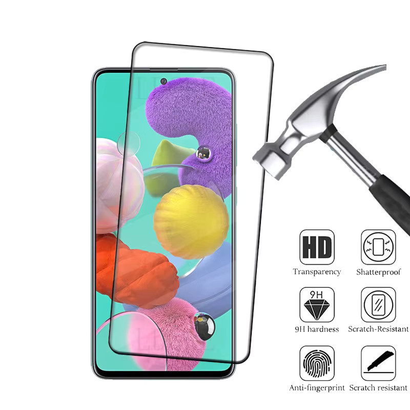 4er-Pack Samsung Galaxy A51 Panzerglas mit Vollabdeckung und 9H Härtegrad, transparent - Bild 1
