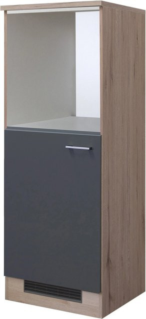 Flex-Well Exclusiv Kühlumbauschrank Morena Basaltgrau matt B/H/T: 60 x 168,5 x 60 cm - Bild 1