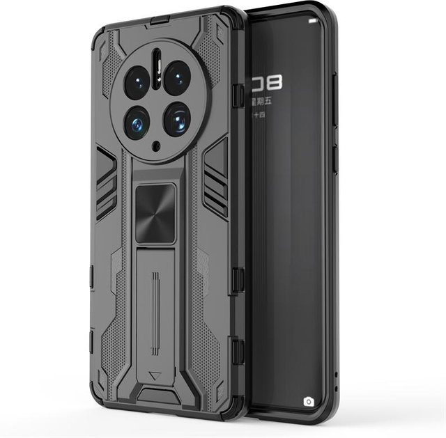 Stoßfeste Huawei Mate 50 Pro Hülle mit magnetischem Ringständer in Grau - Bild 1