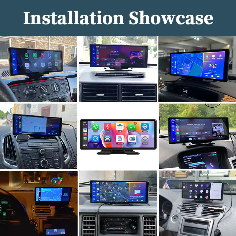 HIPPCRON Auto-Multimediaplayer mit 10,26 Zoll Display, Tragbares Radio mit kabellosem CarPlay und Android Auto, Schwarz - Bild 6