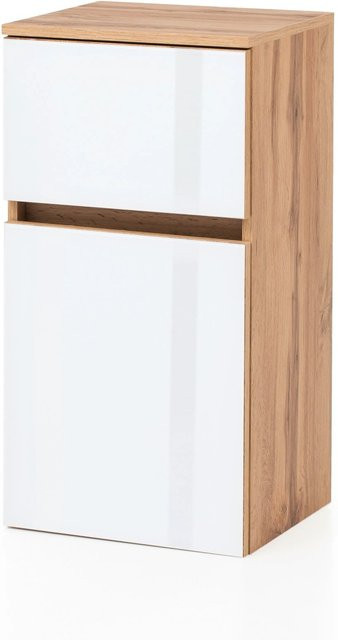 Held Möbel Unterschrank Pisa Weiß-Wotaneiche Breite: 40 cm, Höhe: 79 cm, Tiefe: 35 cm - Bild 1