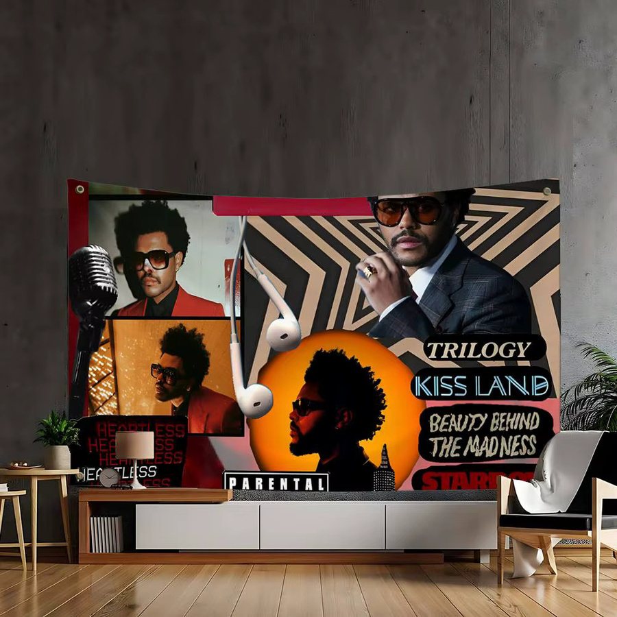 Rastar Flagge The Weeknd mit abstraktem Grafikdesign in Multicolour, B/H: 70 x 50 cm - Bild 4