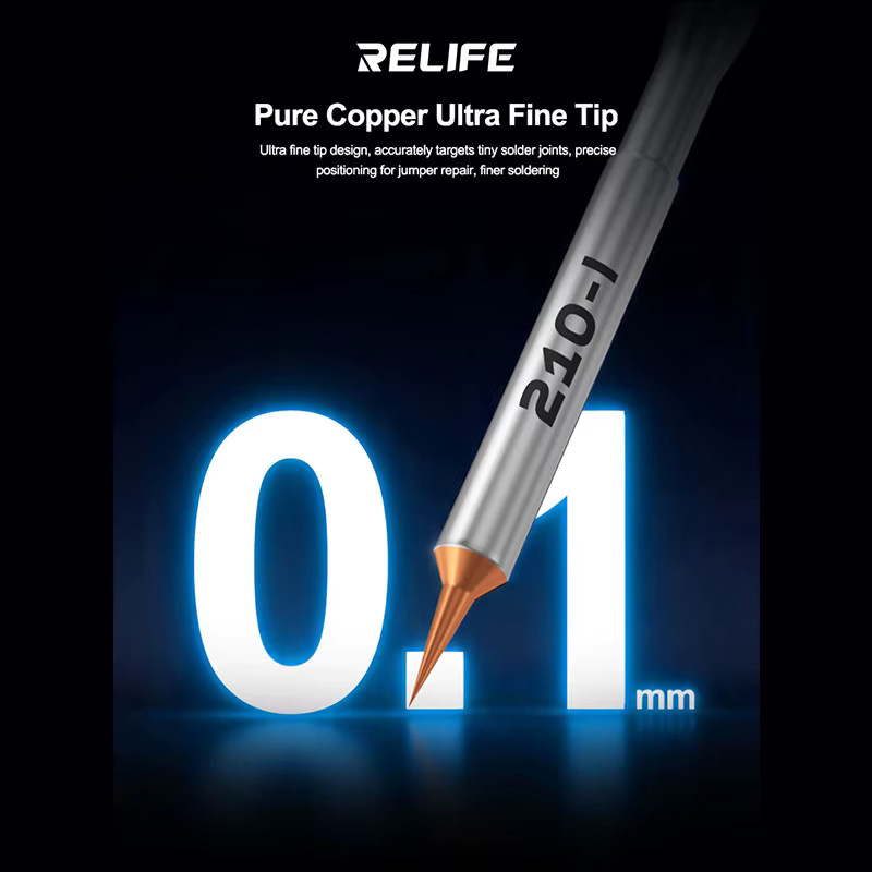 RELIFE 210 Austauschbares Lötspitzen-Set in Silber für Präzisionsarbeiten bei Handy-Reparaturen und Rework-Lötwerkzeugen - Bild 2