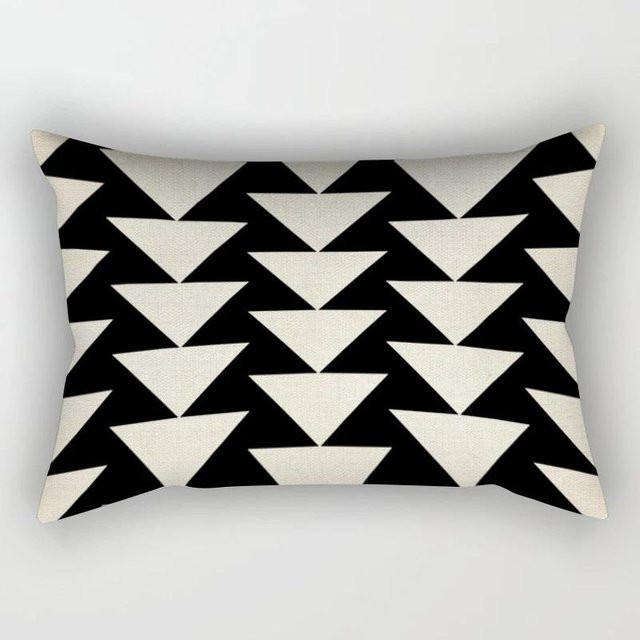 JMG Clothing Kissenhülle mit geometrischem Design in Schwarz, B/H: 60 x 40 cm - Bild 1