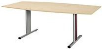 Schäfer Shop Select Besprechungstisch Planova Basic in Ahorn und Weißaluminium, B/T/H: 200 x 100 x 71,7 cm - Bild 1
