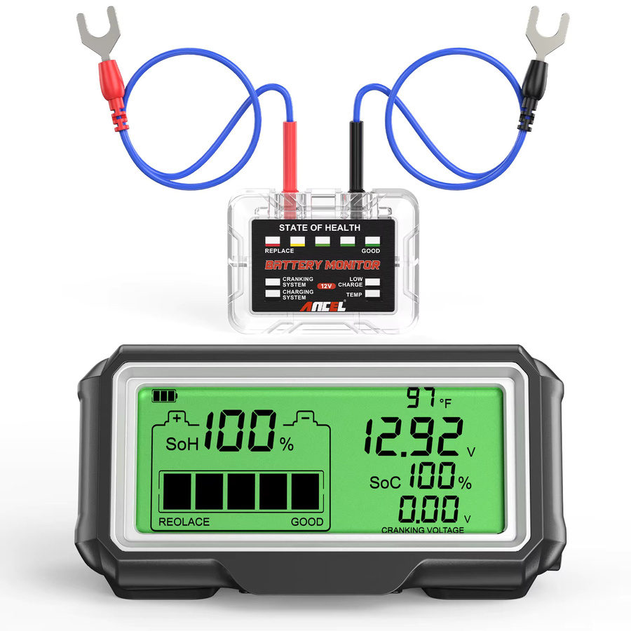 ANCEL BM200 PRO 12V Auto Batterie Kapazität Tester mit LED-Anzeige und SOH SOC Analyse in Schwarz - Bild 6