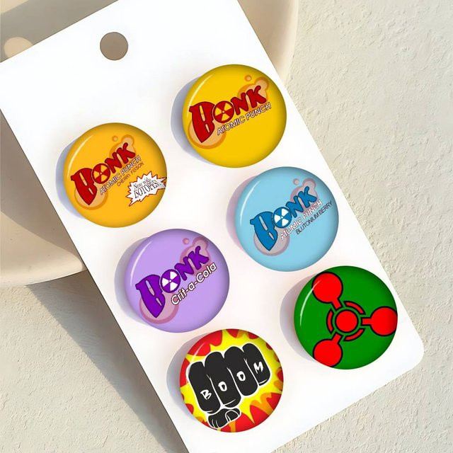 Zinnbrosche TF2 Bonk! Atomic Punch Logo, Bunt - Bild 1