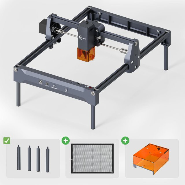 Carverall K15PRO Lasergraviergerät und Laserschneider mit App-Steuerung für Holz, Acryl, Leder und beschichtetes Metall - Bild 1