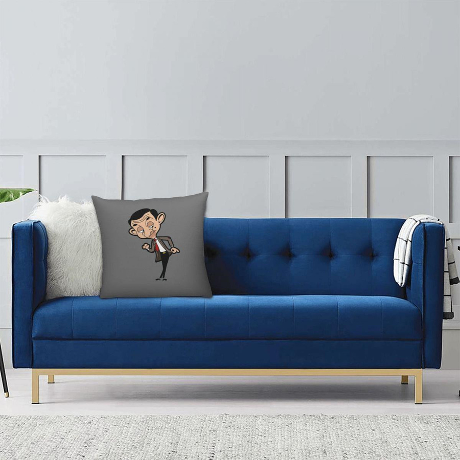 Mr Bean Quadratischer Kissenbezug aus Peach Skin für Sofa und Wohnzimmer, B/B: 18 x 18 cm, 1 Stück - Bild 4