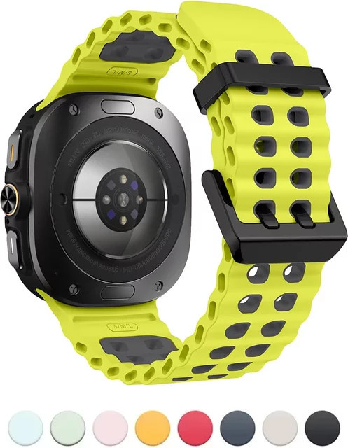 OAKCHARM Uhrenarmband Silikon, Schwarz, Herren, Samsung Galaxy Watch 7 Ultra 47 mm - Bild 1