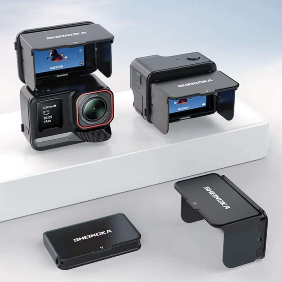 Magnetische Gegenlichtblende für Insta360 Ace Pro und Ace Pro 2 in Schwarz, faltbare Snap-on-Installation zur Blendungsreduzierung - Bild 4