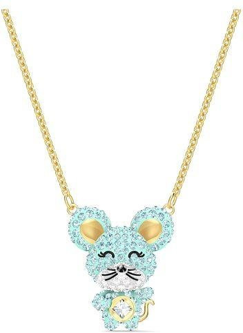 Swarovski Halskette, Little Happy Mouse, Hellblau, Kristall, Damen - Bild 1