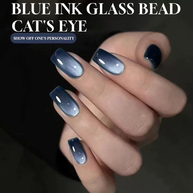 MIANEL NAIL Gel-Nagellack, Blauer Tinten-Katzenauge, Schimmernd, Unisex - Bild 1