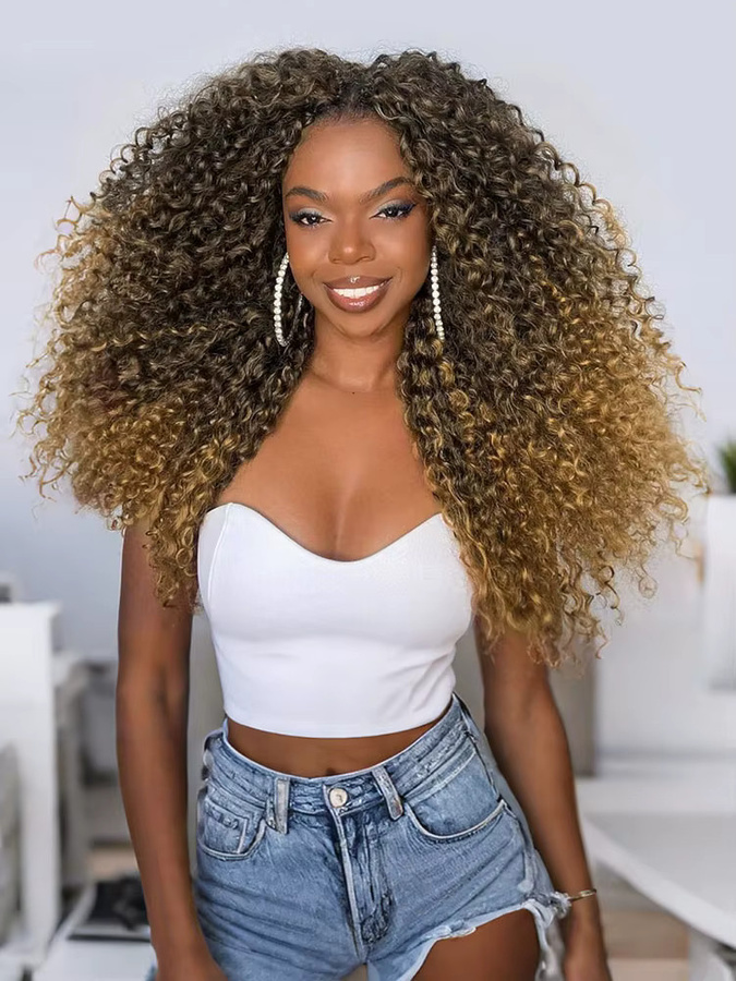 YAKIBEAUTY Afro-Locken Haarbündel, Synthetische Faser, 70 cm, Unisex - Bild 7