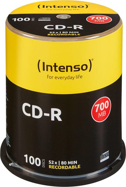 Intenso CD-R Spindel mit 100 Rohlingen, 700 MB Speicherkapazität (80 Min) - Bild 1