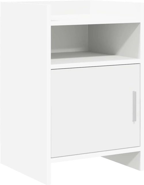 vidaXL Nachttisch Weiß aus Holzwerkstoff, modern, B/T/H: 40 x 36 x 60 cm - Bild 1