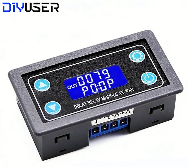 DIYUSER Programmierbares Zeitrelaismodul DC 6–30 V mit digitaler LED-Anzeige für industrielle Automatisierung - Bild 1