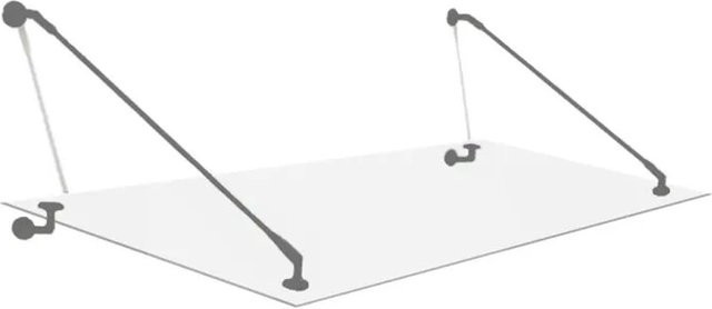 Glaszentrum Hagen Glasvordach STB Klarglas mit Halterung in Anthrazit RAL 7016, Breite: 150 cm, Tiefe: 90 cm - Bild 1