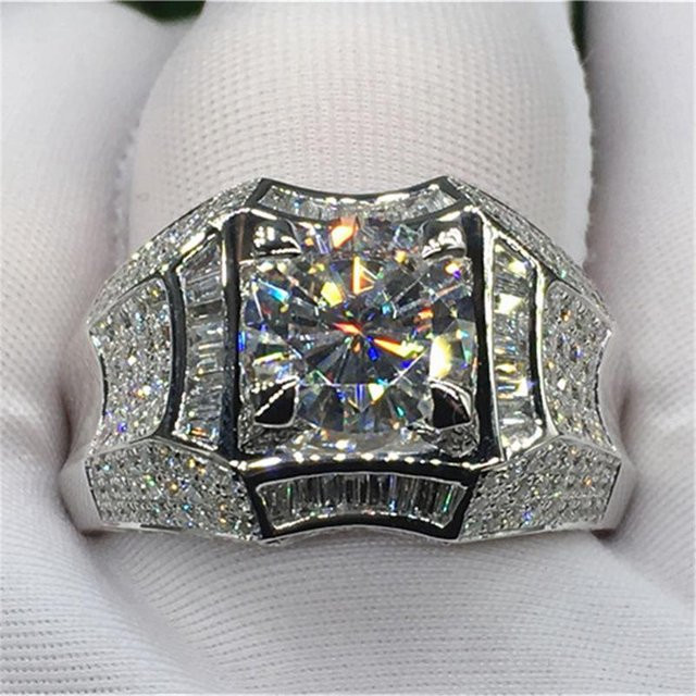 Diamantring 585 Gold, Diamant, Herren - Bild 1