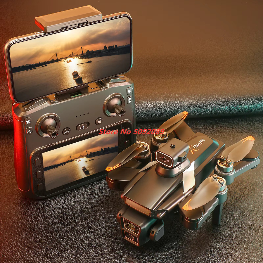 Tccicadas GPS Drohne mit Dual-Kamera für 8K HD Luftaufnahmen, 5G RC Quadcopter mit Bildschirm und Hindernisvermeidung, Schwarz - Bild 6