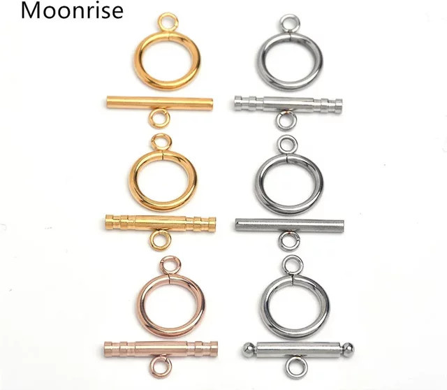 Armband Verschluss, Edelstahl, Gold, 6 Sets, DIY Zubehör - Bild 1