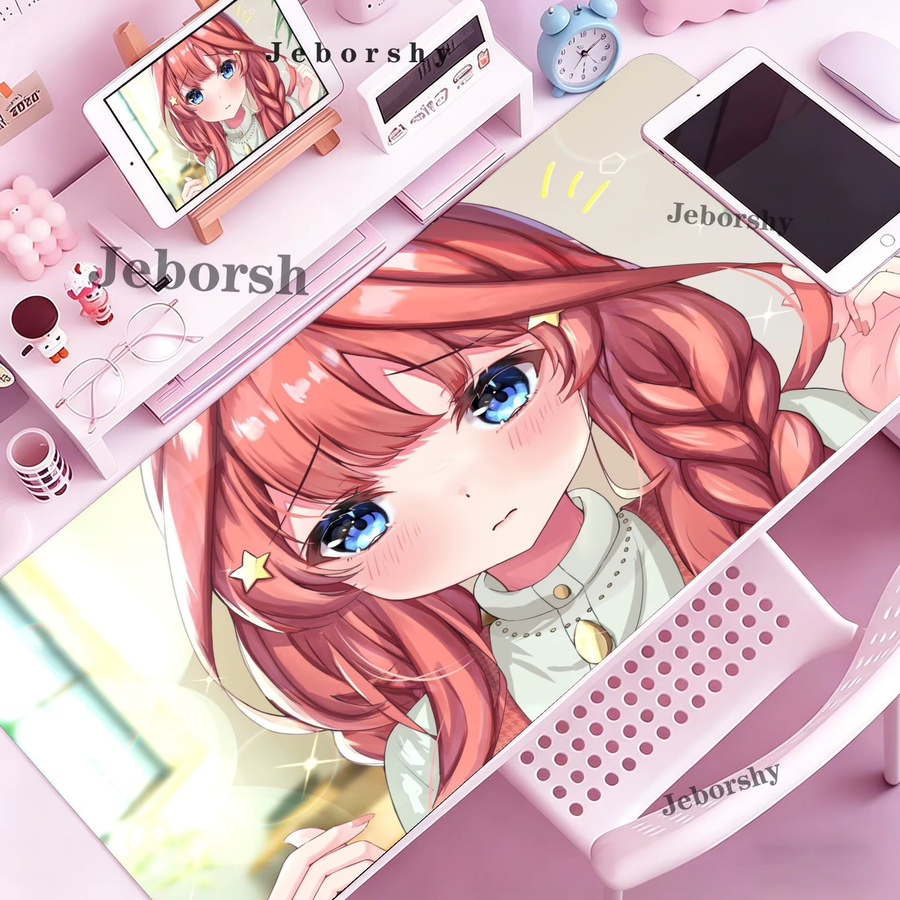 Nakano Itsuki Anime Mauspad Multicolor Gaming-Schreibtischunterlage mit rutschfester Gummi-Kante als Tastaturunterlage und Laptop-Gamer-Zubehör - Bild 1