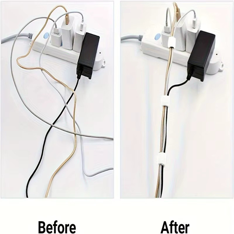 40 Stück wiederverwendbare selbstschneidende Kabelmanagementgurte in Grau als Kabel-Organizer für deine Kabel - Bild 5
