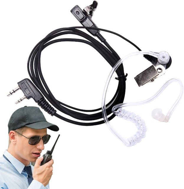 GOT-TOG Walkie-Talkie-Headset mit Mikrofon und Akustikröhre in Schwarz - Bild 1
