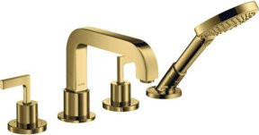 Hansgrohe Axor Citterio Fertigmontageset mit Regendusche und Handbrause in poliert Gold - Bild 1