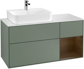 V&B Waschtischunterschrank Finion in Olivenmatt lackiert, Breite: 120 cm, Tiefe: 50,1 cm, Höhe: 50,1 cm - Bild 1