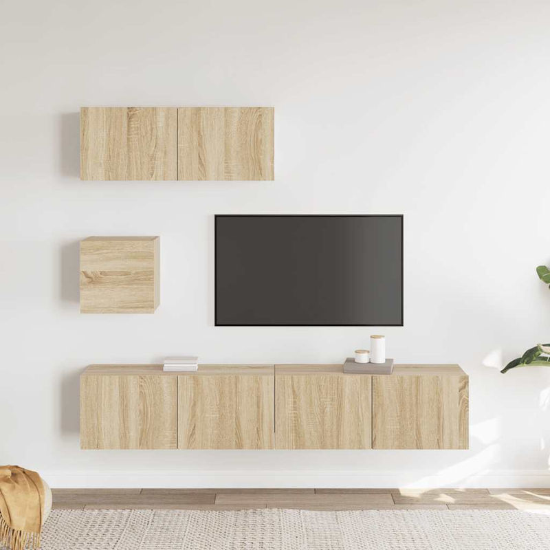 Vidaxl Set mit 4 modernen TV-Schränken in Sonoma-Eiche im skandinavischen Design - Bild 3