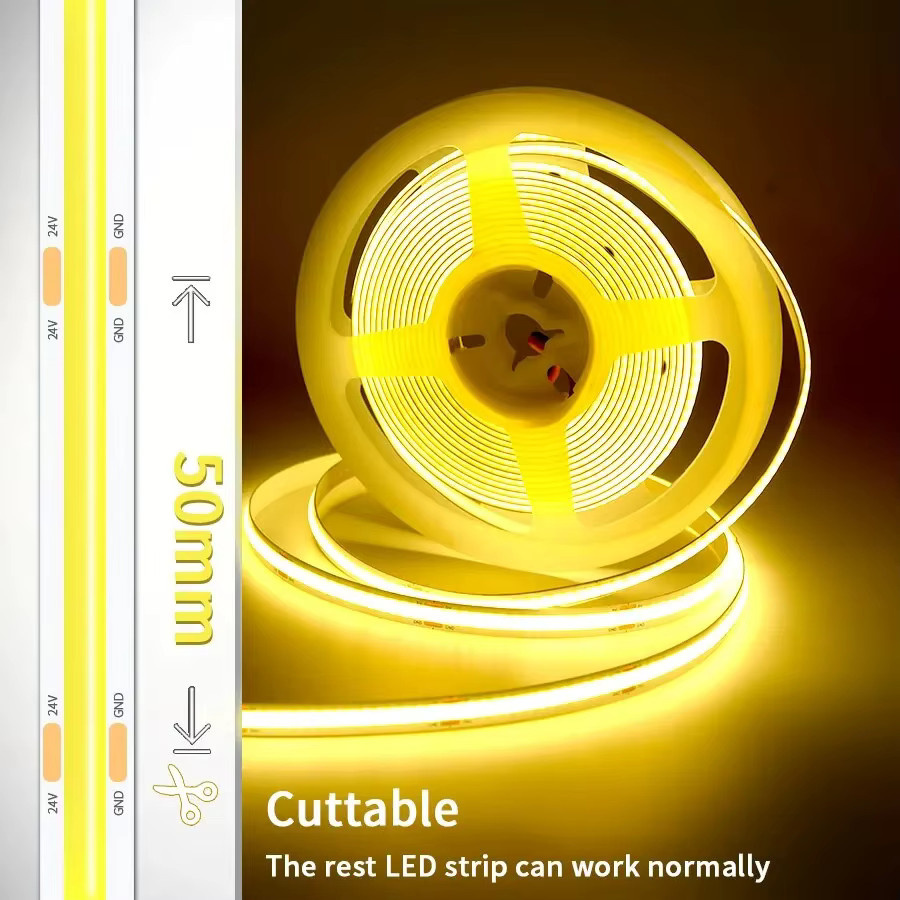 ammtoo COB-LED-Streifenlicht dimmbar in warmweiß und kühlem Weiß mit 320 LEDs für DC 12 V oder 24 V - Bild 4