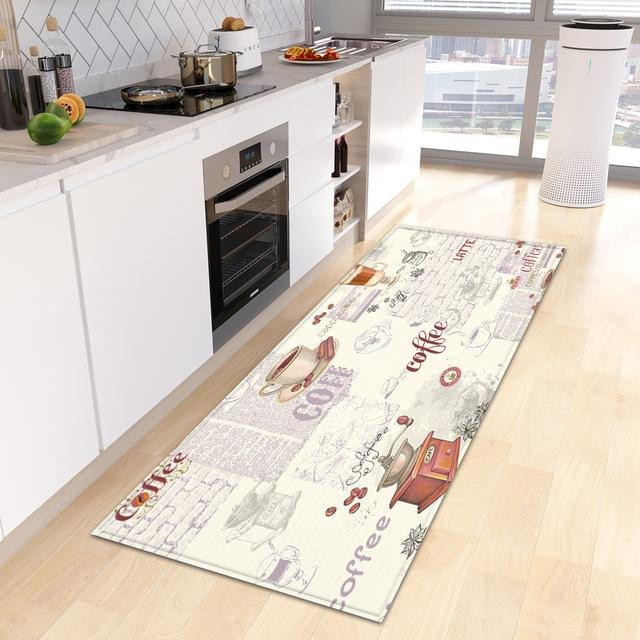 Karpetti Küchenbodenmatte als dekorativer Bereichsteppich mit abstraktem Design, rutschfest und waschbar, B/T/H: 120 x 40 x 1 cm, Mehrfarbig - Bild 1