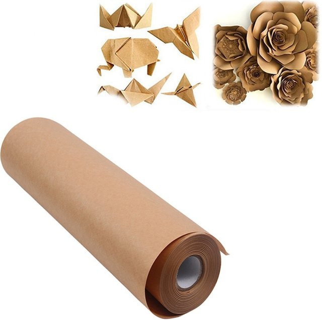 Braune Kraftpapierrolle für Geschenkverpackungen und Bastelarbeiten, Breite: 30 cm - Bild 1