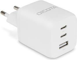 Dicota Kompakt GaN Netzteil 65W mit 1x USB-A und 2x USB-C in Weiß - Bild 1