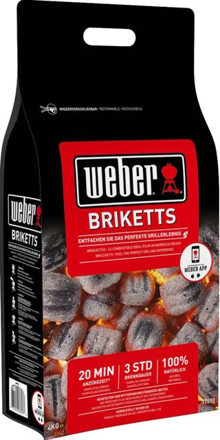 Weber Grillbrikett Holzkohle 4 kg - Bild 1