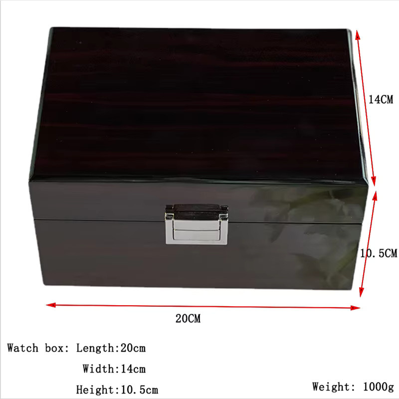 DOKW Uhrenbox aus massivem Holz in Rot zur Schmuckaufbewahrung - Bild 6