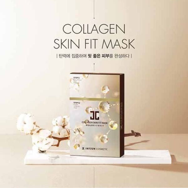 JAYJUN Collagen Skin Fit Sheet Mask, 10 Stück, Kollagen, Hyaluronsäure - Bild 1
