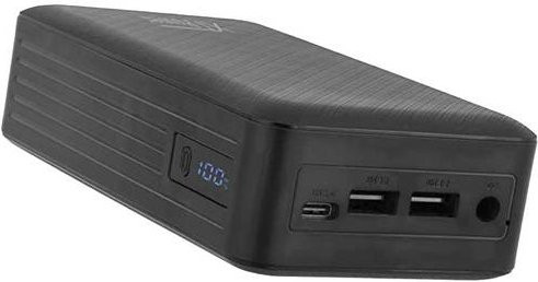 XTPower XT-27000 DC Powerbank mit 26800 mAh, Li-Ion Akku in Schwarz mit USB-C und 3,5mm DC-Buchse sowie Statusanzeige - Bild 1