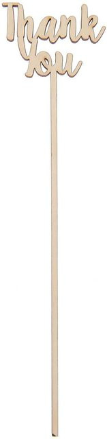 Rico Design Holzpicker Thank You aus Holz, Breite: 25,3 cm, Tiefe: 4,5 cm - Bild 1