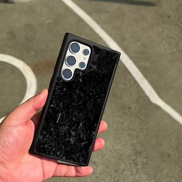 Handyhülle aus Carbon und Schmiedekohlefaser für Samsung Galaxy S26 S25 S24 S23 S22 S21 S20 FE Plus Ultra in Schwarz - Bild 1