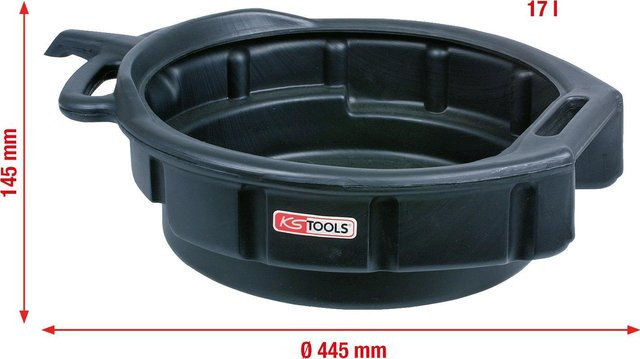 KS Tools Ölauffangwanne Schwarz, Durchmesser: 44,5 cm, Höhe: 14,5 cm, Fassungsvermögen: 17 Liter - Bild 2