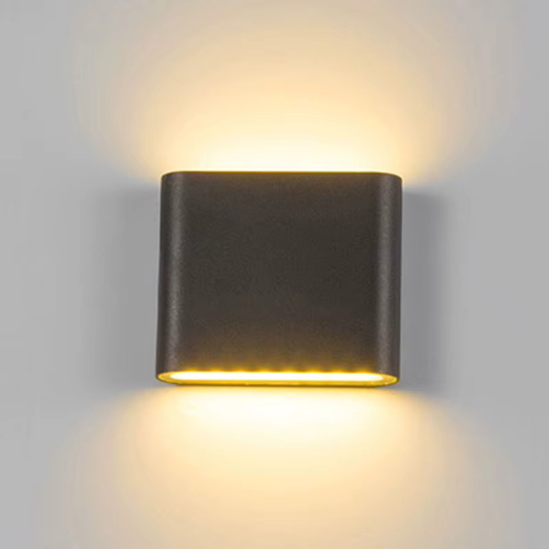 Evelobin LED Wandlampe aus Aluminium in Silber, wasserdichte Up-Down Außenbeleuchtung für Garten, Wohnzimmer und Treppen, warmweiß - Bild 2
