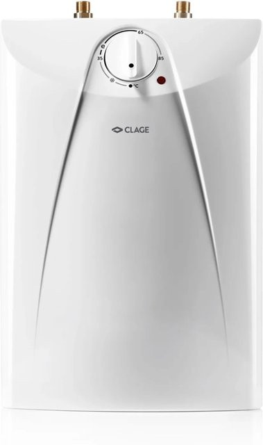 Clage Warmwasserspeicher S 5-U in Weiß, 5 Liter, 2 kW, 230 V, Drucklos, Einbaugerät mit Display, B/T/H: 22,8 x 37,6 x 25,6 cm - Bild 1
