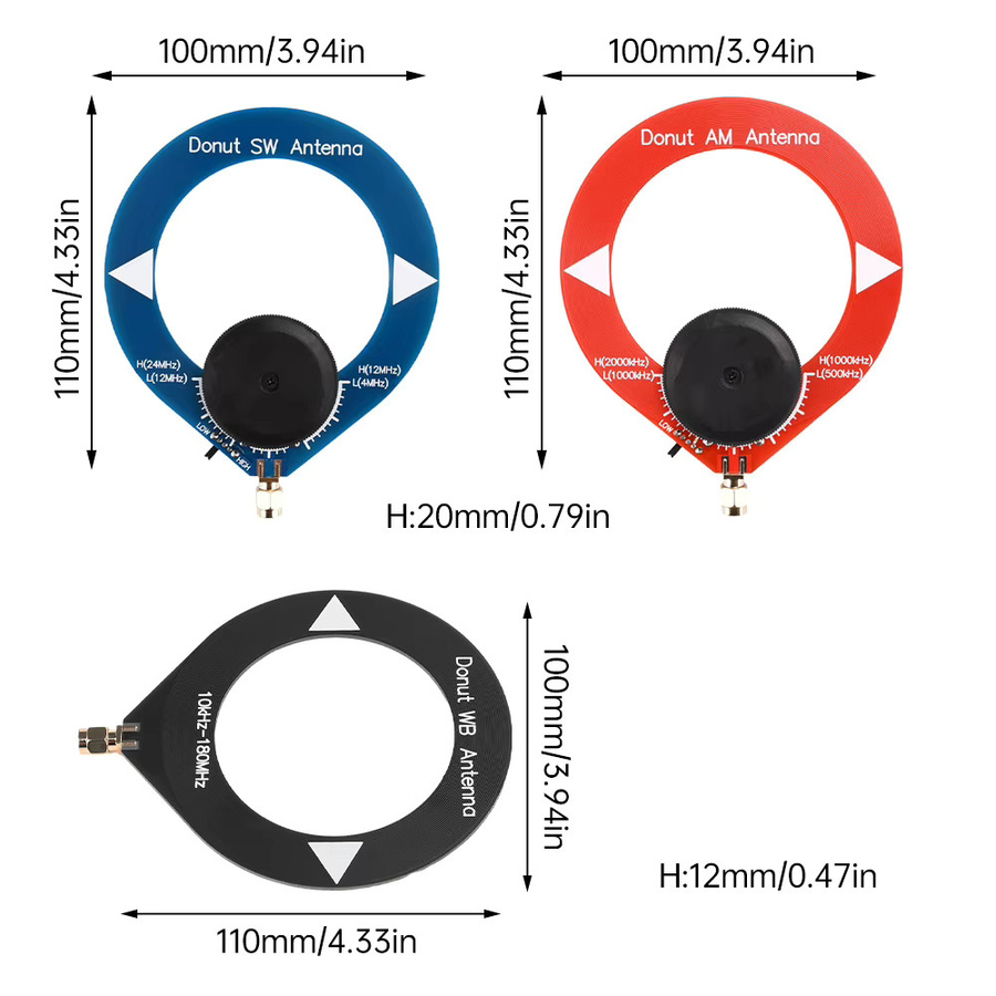 occkic Mini-Kreisantenne für MW/SW, Looping-Donut-Antenne für Radio, Frequenzbereich 10kHz-180MHz - Bild 4