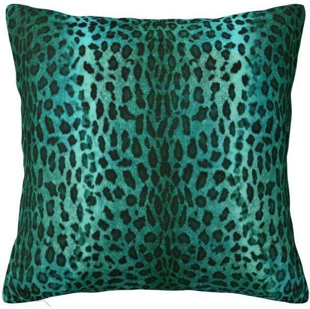 Luxuriöser quadratischer Kissenbezug mit Leopardenmuster von ZX Blanket in Braun, B/B/B: 30 x 30 cm - Bild 1