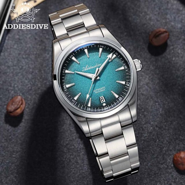 ADDIESDIVE Automatik-Armbanduhr, Edelstahl, Grün, 39 mm, Herren - Bild 1